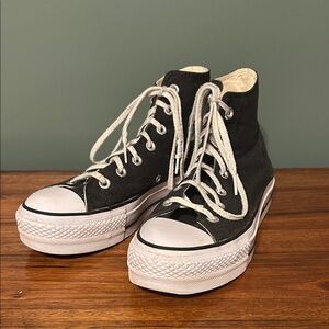 Black Converse platform Sneakers